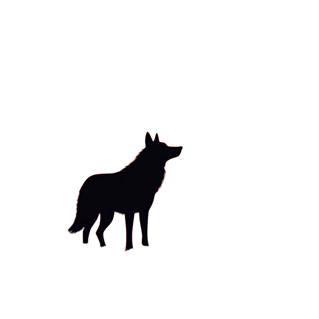 Silhouette of a Wolf